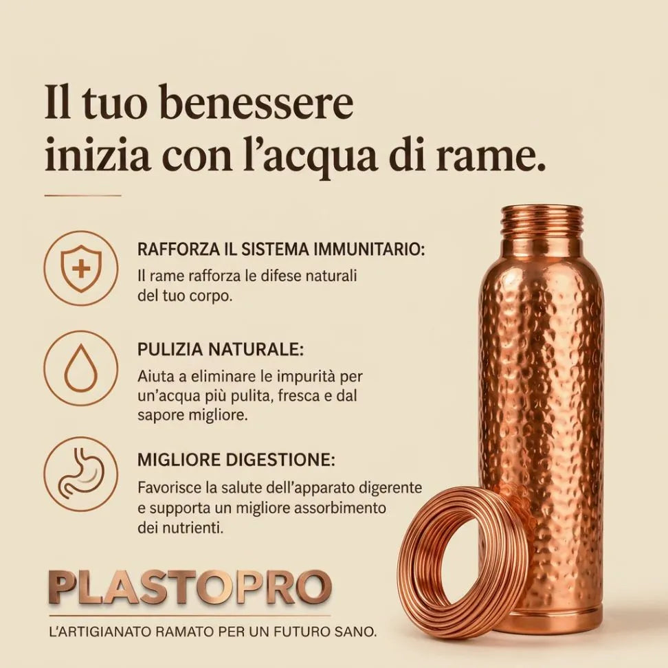 PLASTOPRO™ – Borraccia in Rame | 800ml